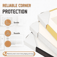 thumbnail image 6 of 200Pack Adjustable Cardboard Corner Protectors, Fit 1In,1.5In and 2.1In Frames,Corner Protectors for Shipping,Protector,200 x Adjustable Cardboard Corner Protectors,White & Brown, 6 of 7