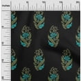 thumbnail image 1 of oneOone Organic Cotton Voile Fabric Leaves & Floral Block Print Fabric BTY 42 Inch Wide, 1 of 6