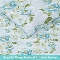 thumbnail image 2 of Floral Printed Queen Comforter Set with Sheets Lightweight Piece Bed in A Bag Comforter Set Vintage Yellow and Grey Flower Pattern Farmhouse Bedding Set, 2 of 8