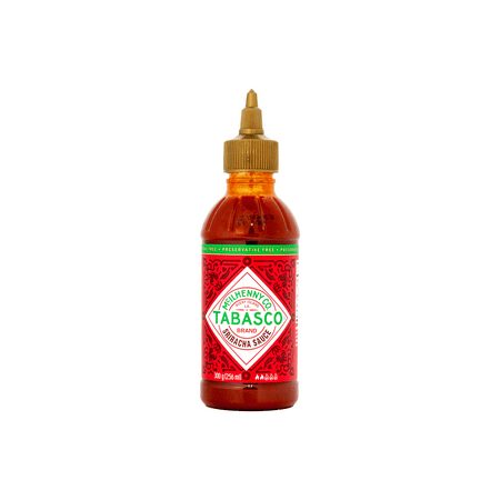 Tabasco Everyday Sriracha Hot Sauce, 256ml, Mild, Preservative Free, Shelf Stable, Plastic Bottle