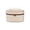 A003- C, variant on Canvas Cooler Bag | Dual Zipper Lunch Bag | Leakproof Insulated Carrier | Beige Brown Trim Lunch Bag for Work Office Travel