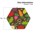 thumbnail image 3 of Disketp Cartoon Vegetables Funny Coasters,4 Pcs Leather Coasters With Holder, Perfect Housewarming Hostess Gifts,Protect Furniture From Water Marks Scratch And Damage, 3 of 9