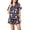 Navy, variant on Breezora Womens Short Sleeve Button Down Pajama Set with Pumpkin Print Shorts Halloween Casual Fall Sleepwear Lounge Comfort Night Tee