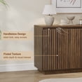 thumbnail image 4 of Aufeile 63" Fluted Sideboard Buffet Cabinet with 2 Adjustable Shelves for Dining Room, Walnut, 4 of 10
