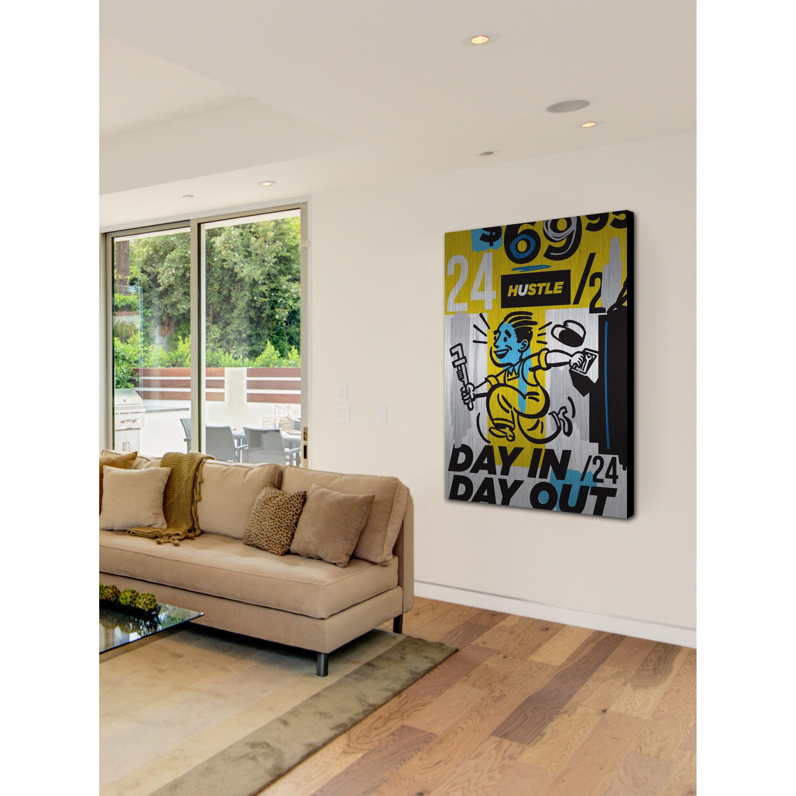 Marmont Hill "Hustle I" by Josh Ruggs Painting Print on Brushed Aluminum