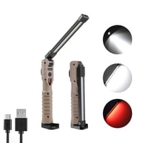 Rechargeable COB LED Work Light 2000 Lumens with Magnetic Base - 180° Adjustable Head, 7 Lighting Modes, IPX4 Waterproof Foldable Portable Light for Car Repair Home Emergency and Outdoor Work