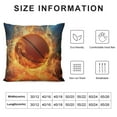 thumbnail image 5 of COMIO  Basketball Ball in Fire and Water Throw Pillow Cover Farmhouse Cushion Case for Sofa Couch, 5 of 5