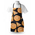 thumbnail image 4 of Italy Apron, Vintage Style Cartoon Design of Mixed Pizzas and Slices Art Print, Unisex Kitchen Bib with Adjustable Neck for Cooking Gardening, Adult Size, Dunkelblau Grau, by Ambesonne, 4 of 4