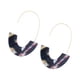 thumbnail image 3 of Pendientes en forma de U Sonducket con estampado de leopardo colgante universal Morado oscuro, 3 of 6