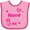 Pink and Fuchsia, variant on Inktastic Valentine's Day My Nana Loves Me Hearts and Lips Boys or Girls Baby Bib