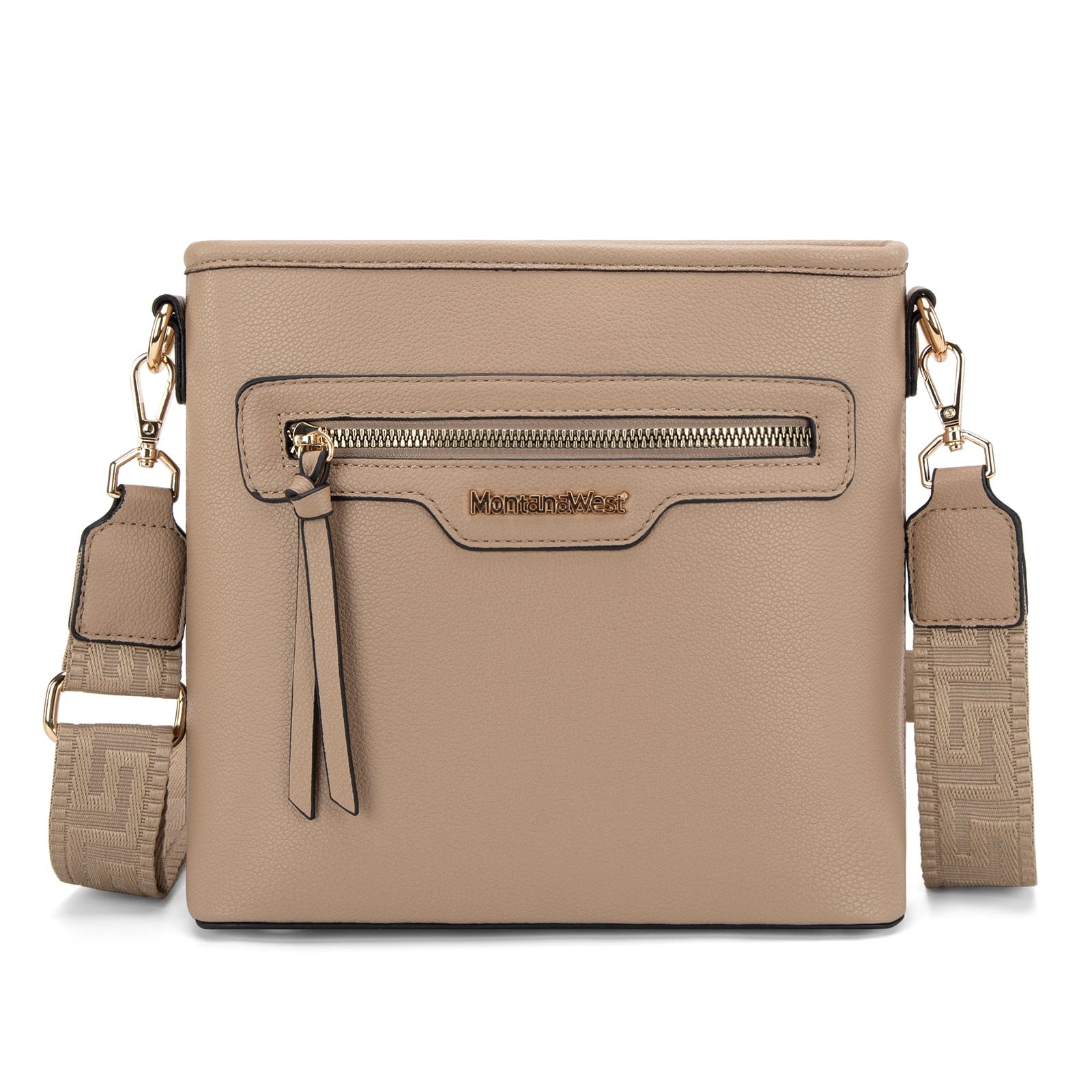 Montana West 2Pcs Handbags Set for Women Large Tote Bags Purse with Cute Crossbody bags, Khaki