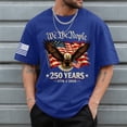 thumbnail image 2 of Mens 4th of July T-Shirts Mens 4th of July Shirt 2026 American Flag 250th Anniversary T-Shirt USA Patriotic Independence Day Top Star Stripes Tee (Blue,2XL), 2 of 5