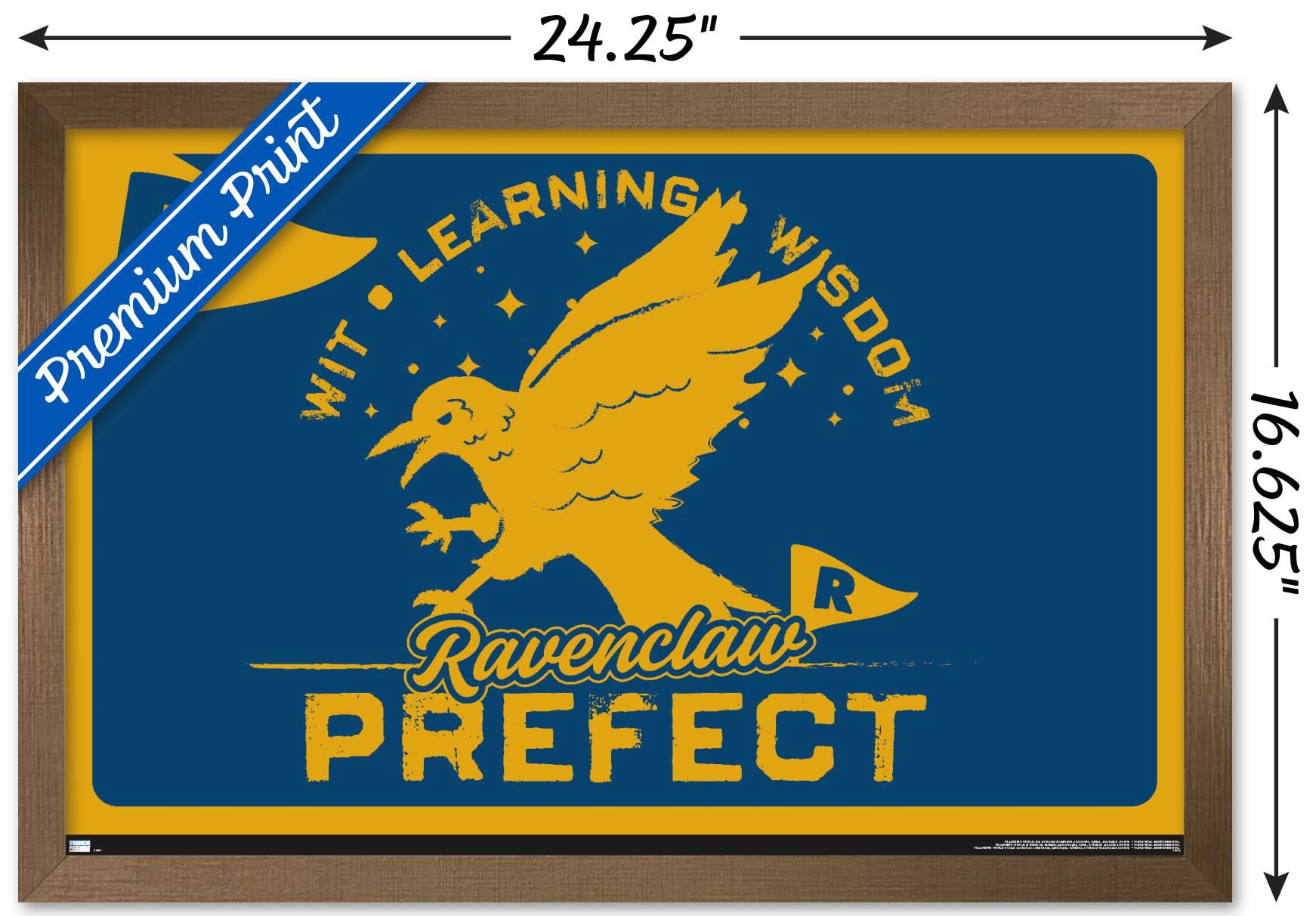 The Wizarding World: Harry Potter - Ravenclaw Clubhouse Crest Wall Poster, 14.725" x 22.375" Framed