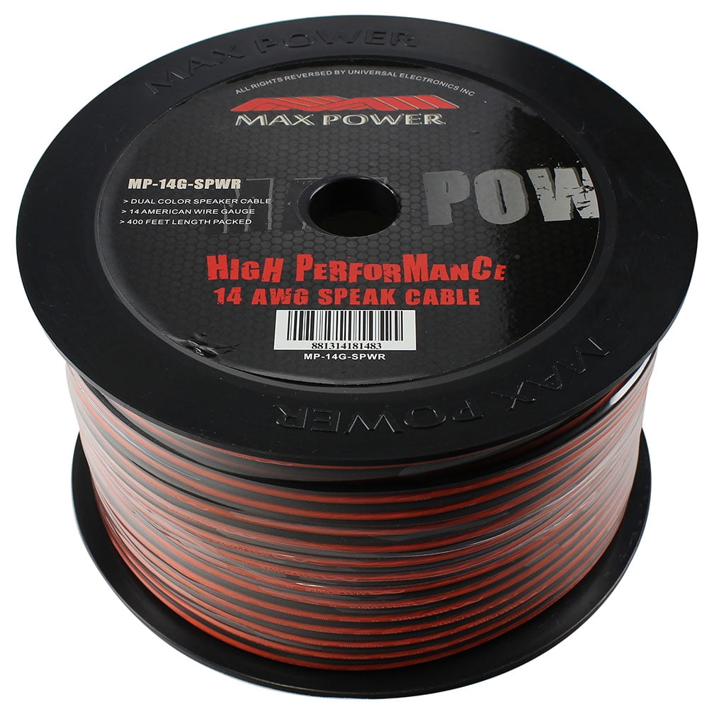 Max Power speaker cable 14ga 400ftRed and black insulation. Walmart