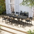 thumbnail image 3 of Crestlive Products Expandable Aluminum Outdoor Patio Dining Table for 6-10, Extendable 53" to 106", Weather-Resistant, 3 of 9