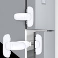 thumbnail image 2 of CHOK Tools Home Refrigerator Fridge Freezer Door Lock Catch Toddler Kids Child Fridge Locks Child Lock Easy to Install An House Tools Set （White）, 2 of 6