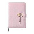 thumbnail image 1 of Diario con candado en forma de corazón con llave, diario con candado para niñas, diarios con candado de cuero A5 para mujeres, 1 of 5