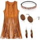 thumbnail image 1 of Set de disfraces EVISWIY, ropa hippie para mujer, trajes de los años 60 y 70, 1 of 7