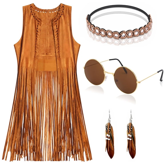 Set de disfraces EVISWIY, ropa hippie para mujer, trajes de los años 60 y 70