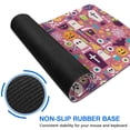 thumbnail image 6 of Long Mouse Pads for Desk,Halloween Cute Icons on Pink Pattern Desk Mats on Top Of Desks, Desk Mouse Pad Extra Large with 3mm Non-Slip Base and Stitched Edge for Gaming,Office,Work,Home 31.5"x11.8", 6 of 6