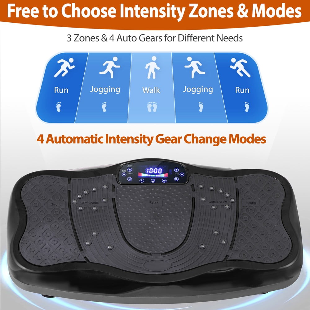 SONGMY Red Vibration Plate Fitness Machine, Whole Body Vibration Platform Exercise Machine with Remote, Vibration Trainer for Home Gym