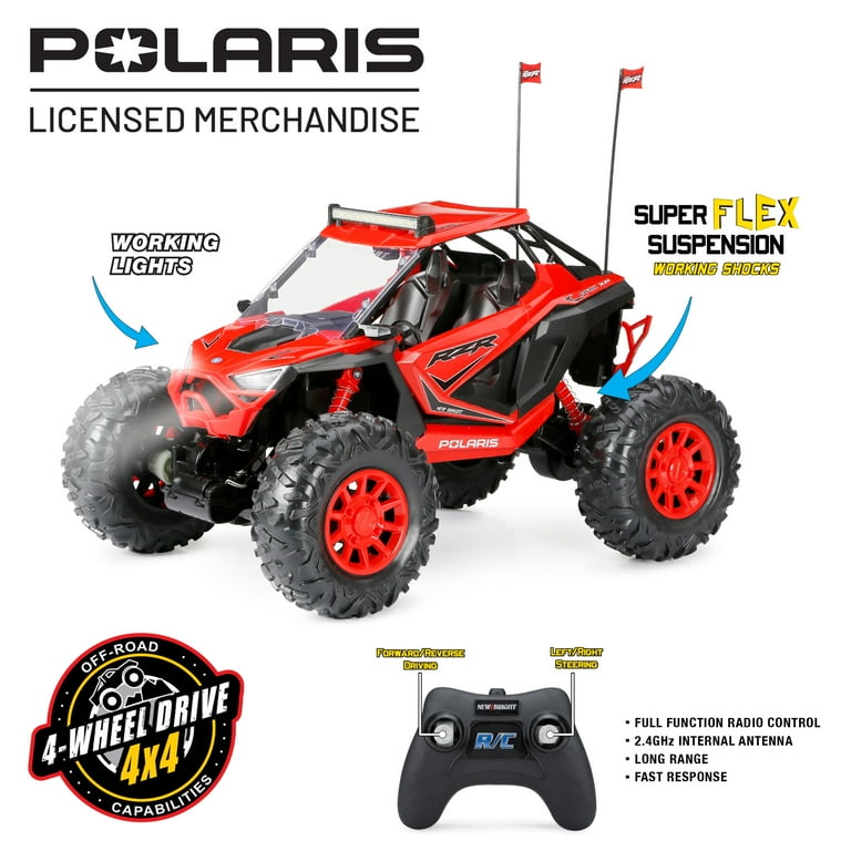 New Bright (1:5) RZR XP Pro Battery Remote Control Red Polaris ATV