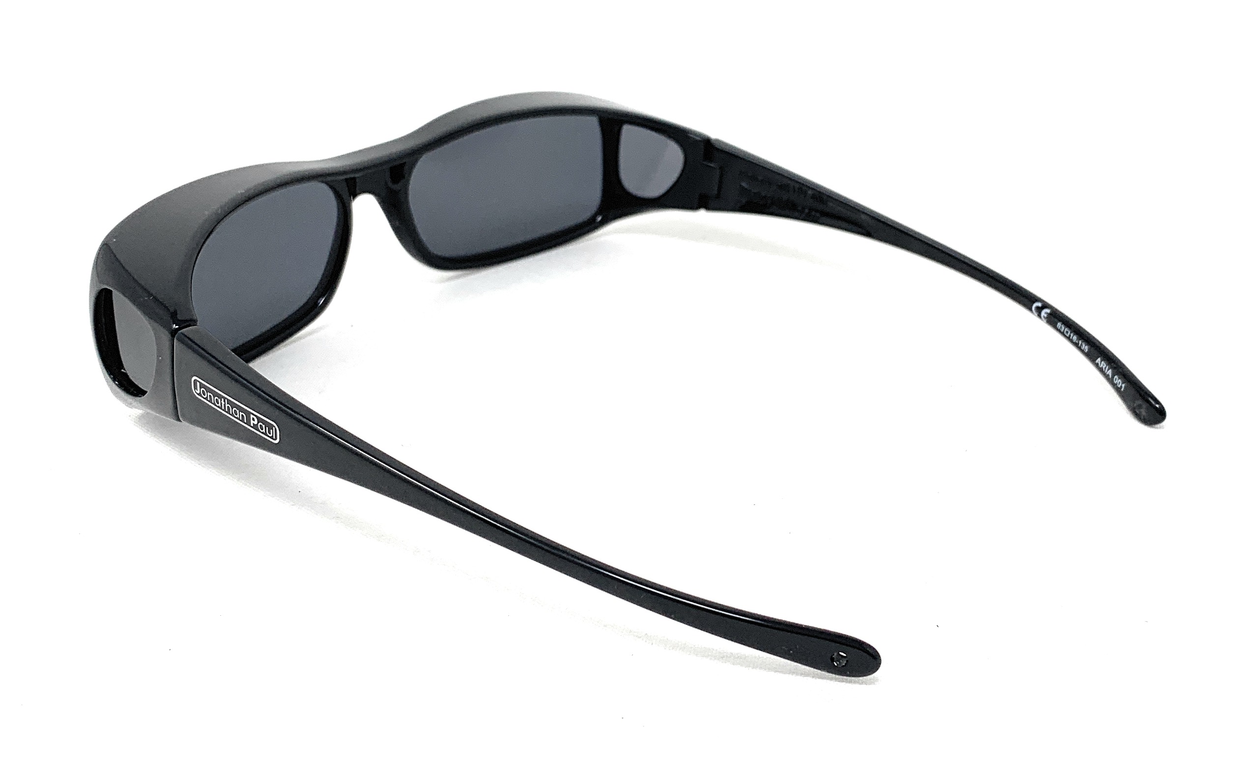 New JONATHAN PAUL Polarized Sunglasses Fit-overs Aria Midnight Black AA001 Large