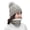 Grey, variant on Winter Pom Pom Beanie Set, Cuffed Knit Hat with Faux Fur Ball, Matching Fleece Lined Scarf, 2-Piece Winter Accessories, Cold Weather Gift Set Beige