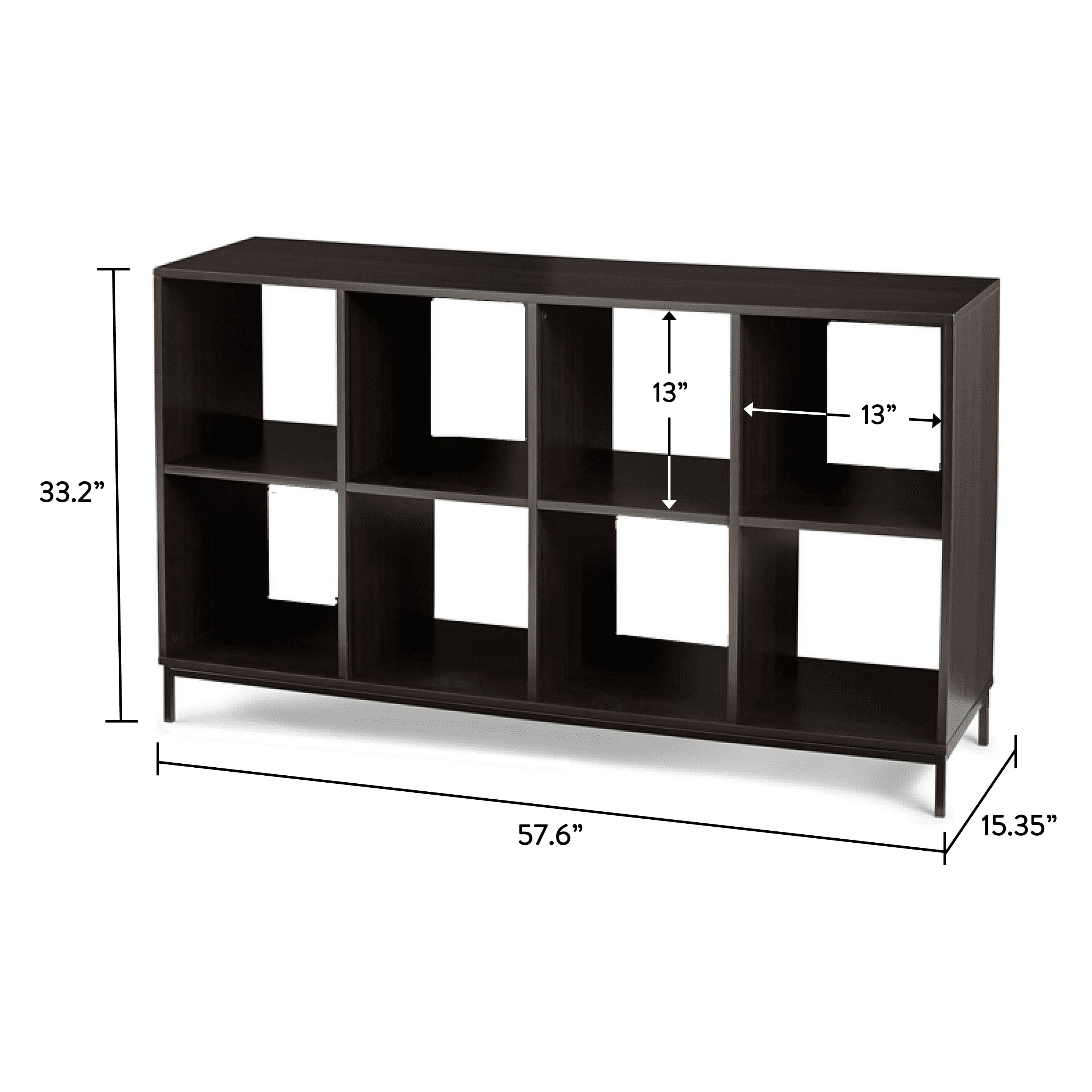 Better Homes & Gardens 8-Cube Organizer with Metal Base, Espresso