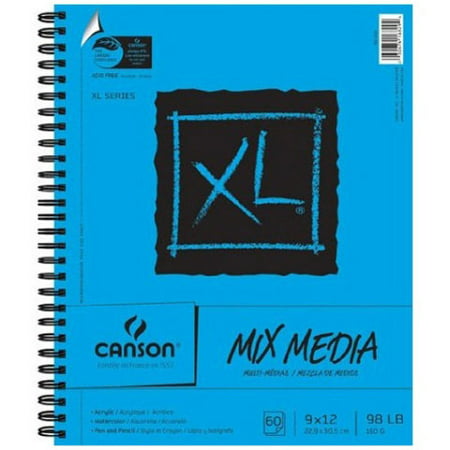 Canson Xl Mix Miedia Art Sketchbook 9 X 12 Side Spiral Art Pad 60 Sheet