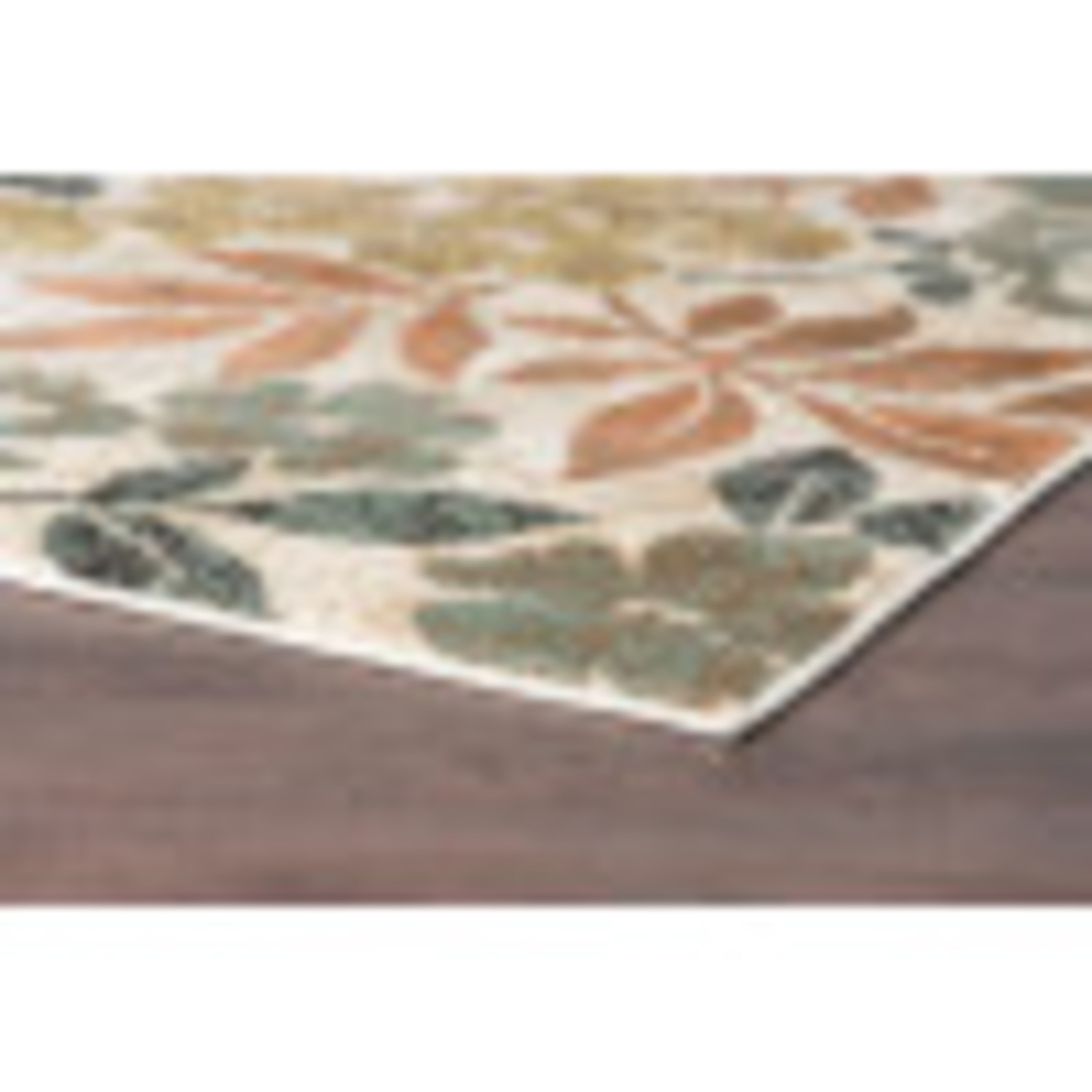 Deco Transitional 8' x 10' Cream and Seafoam Polypropylene Indoor Area Rug