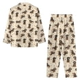thumbnail image 7 of FOR U DESIGNS Dog Paw Dachshund Long Sleeve Button Up Pajama Set for Women 2 Pack Size 4XL Womens Button Down Jogger Pants Sleepwear Long Sleeve V-neck for Women, 7 of 7