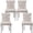 Beige, Silver Metal Legs, variant on Jiayuan Song Beige Velvet Dining Chairs Set of 2, Tufted Nailheads, Silver Metal Legs