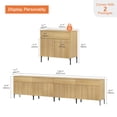 thumbnail image 3 of 126" Wood Drawer Reeded Dresser for Bedroom, 4-In-1 Minimalist Modern Cabinet, Storage Dresser Organizer for Bedroom Living Room Hallway Closet, 3 of 8