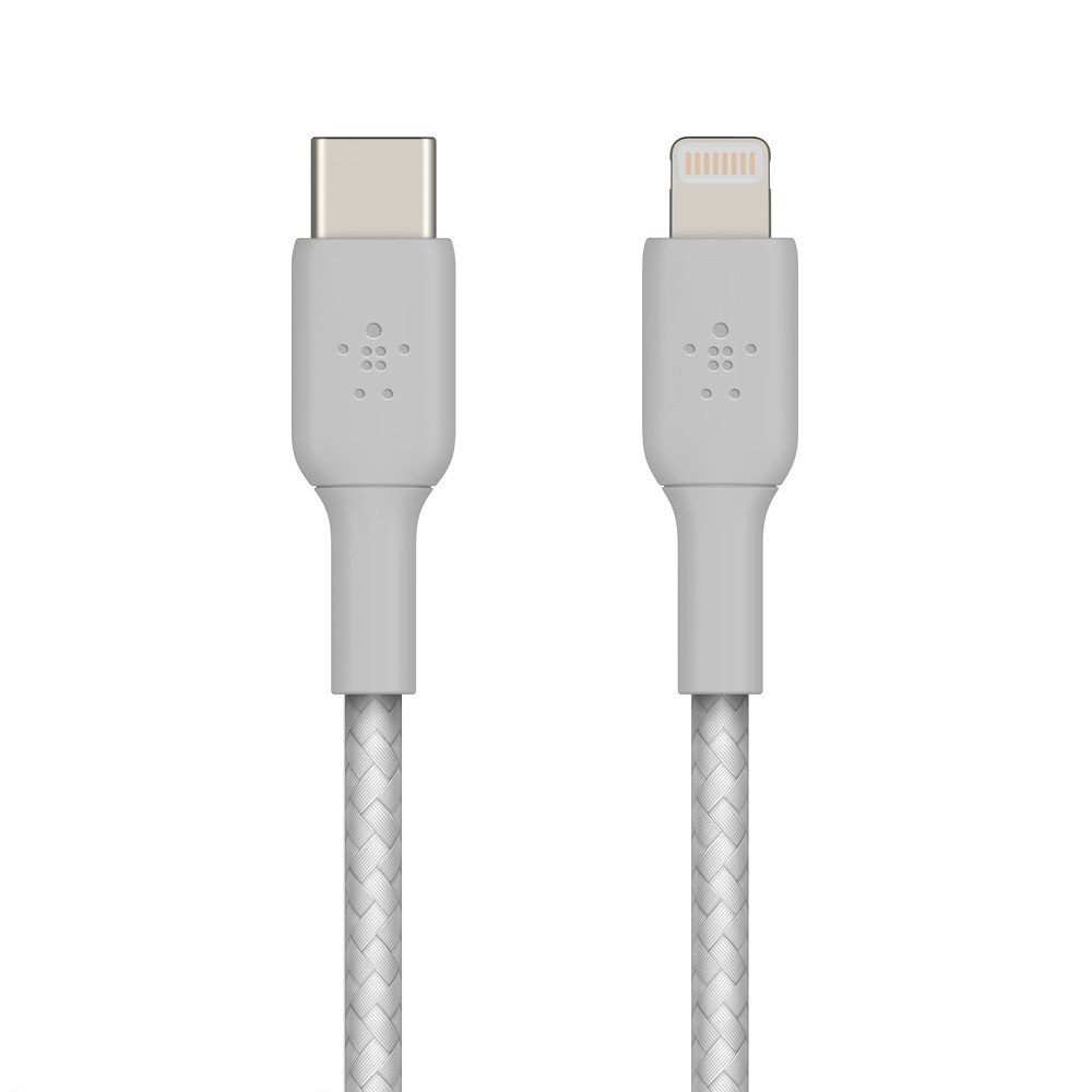 Belkin BOOSTCHARGE USB-C to Lightning Cable, 5 ft, Silver photo 7