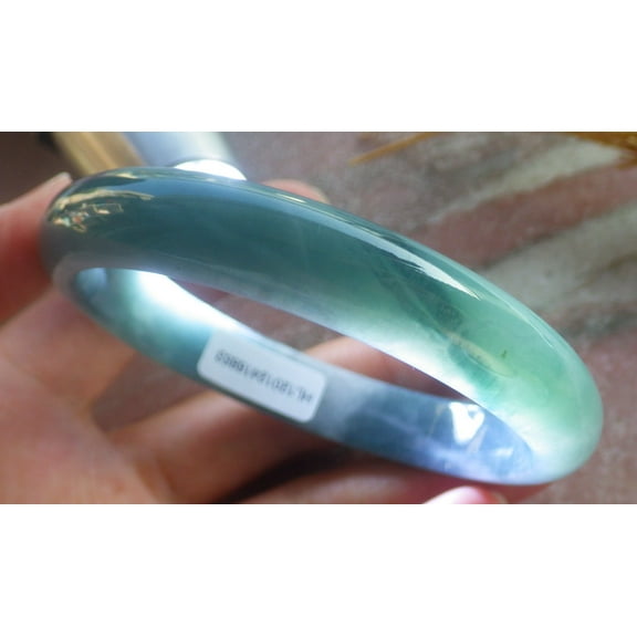 Icy Blue Water Green Natural A JADE Jadeite Bangle Bracelet 59 mm 691710 TN