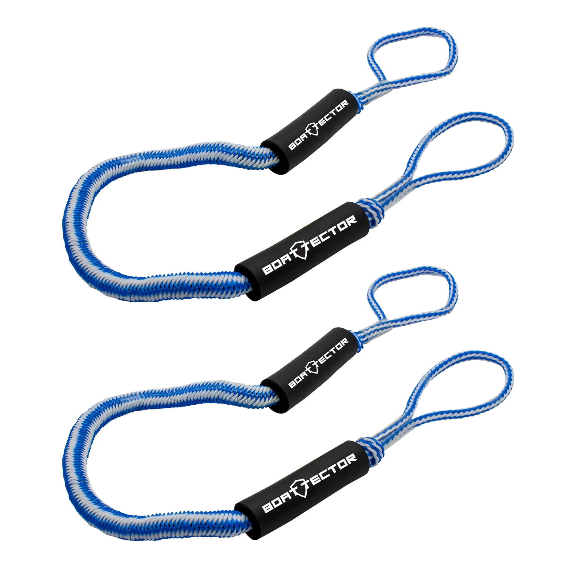 Extreme Max 3006.3059 BoatTector Bungee Dock Line Value 2-Pack - 7', Blue/White
