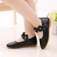 thumbnail image 6 of Virmaxy Toddler Baby Girls Dress Shoes PU Leather Mary Jane Shoes Beautiful Flower Decorative Shoes Anti Skid College Style Princess Flat Shoes Summer Outdoor Casual Shoes Black 2, 6 of 9