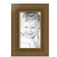 thumbnail image 2 of ArtToFrames 6" x 10" Wide Gold with Green Tones Picture Frame, 6x10 inch Gold Wood Poster Frame (WOM-5078), 5 Pack, 2 of 6