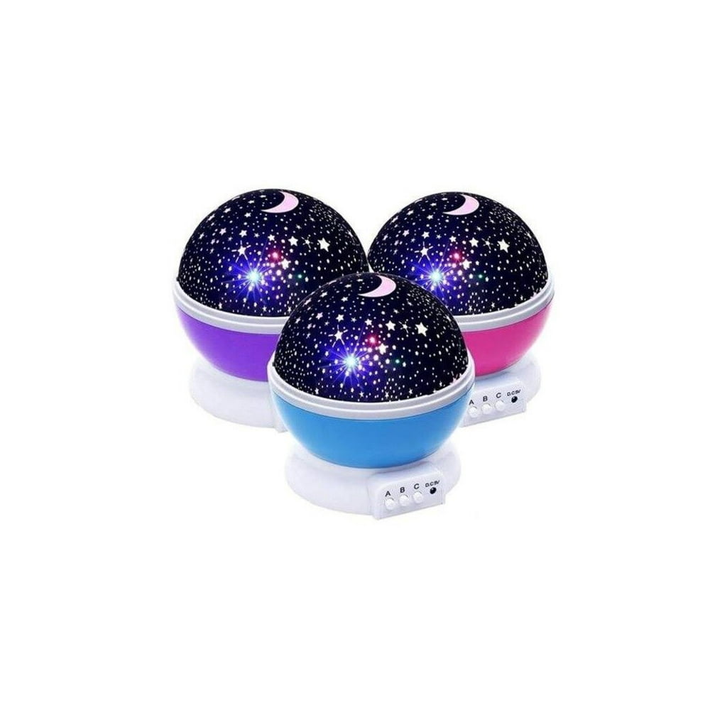 Self Rotating LED Starry Galaxy Night Bedroom Projector Lamp - Walmart