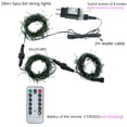 thumbnail image 4 of Guirnalda de luces LED de alambre de cobre verde, guirnalda de luces de hadas para jardín, decoración de árbol de Navidad para Año Nuevo al aire libre, 4 of 5