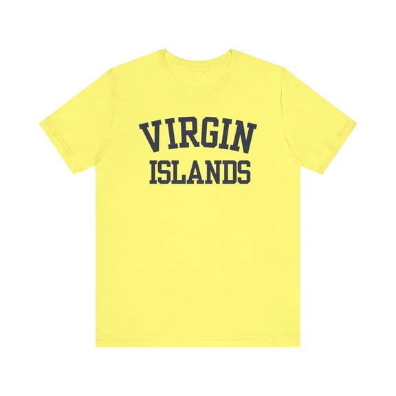 Virgin Islands Collegiate Vacation T-Shirt: USVI Souvenir Tee Gift for Men and Women
