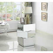 Meridian Furniture Haven Stacked Design Mirrored End Table