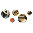 thumbnail image 2 of Designart "Graphic Retro Compositions I" Modern Geometric Metal Wall Art Set of 5 Piece, 2 of 5