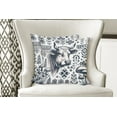 thumbnail image 4 of Ambesonne Rustic Throw Pillow Cover Pack of 2, Botanical Southwestern Cow, 2 Pcs-20"x20", Dark Blue Grey and White, 4 of 5