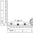 thumbnail image 3 of Gem Stone King 925 Sterling Silver Nano Emerald Black Onyx Red Garnet and White Created Moissanite 3 Stone Tennis Bracelet for Women By Keren Hanan (2.01 Cttw, Fully Adjustable up to 9 inch), 3 of 3