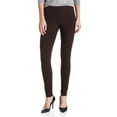 thumbnail image 2 of Anna Women's Sexy Seamless Fleece Lined Plus Size Solid Thermal Leggings (3X/4X, Brown), 2 of 2