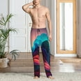 thumbnail image 2 of Yiaed Colorful Surreal Landscape Print Men's Lounge Pants, Loose PJ Bottoms, Long Pajama Pants for Men-Large, 2 of 6