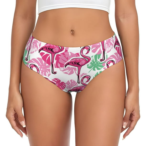Fotbe Flamingo Calzones Estampados para Mujer – Ropa Interior de Algodón, Cómoda, Suave y Elástica-Medium