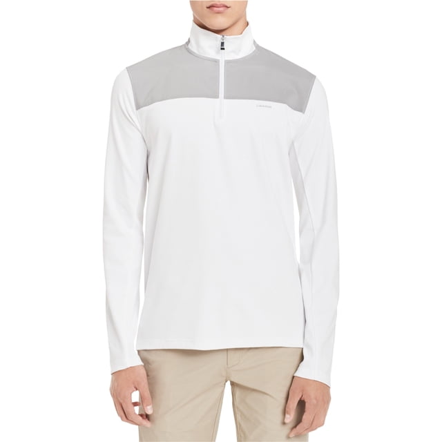 Sudadera Calvin Klein Liquid Touch Colorblocked para Hombre Blanco X-Large